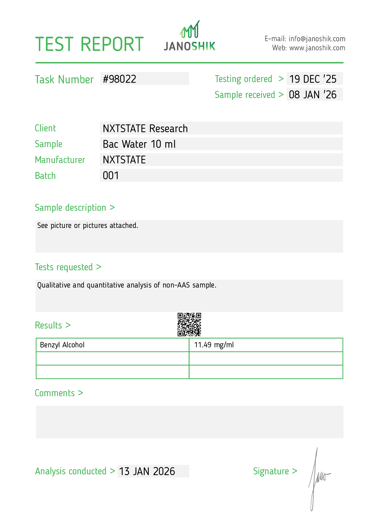 Bacteriostatic Water