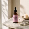 Serum on the shelf Women's Hair Regrowth Serum bottle on a bathroom shelf